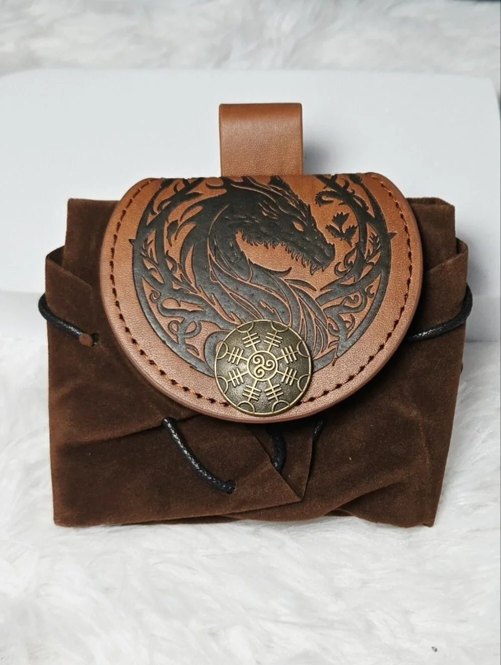 Dragon Medieval Belt Pouch Viking Dice Bag Renaissance Faire LARP Fantasy Quest